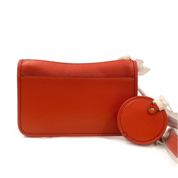 COACH Pennie Crossbody With Coin Case Gold/Mango Leather Style C5778 - Picture 9 of 14